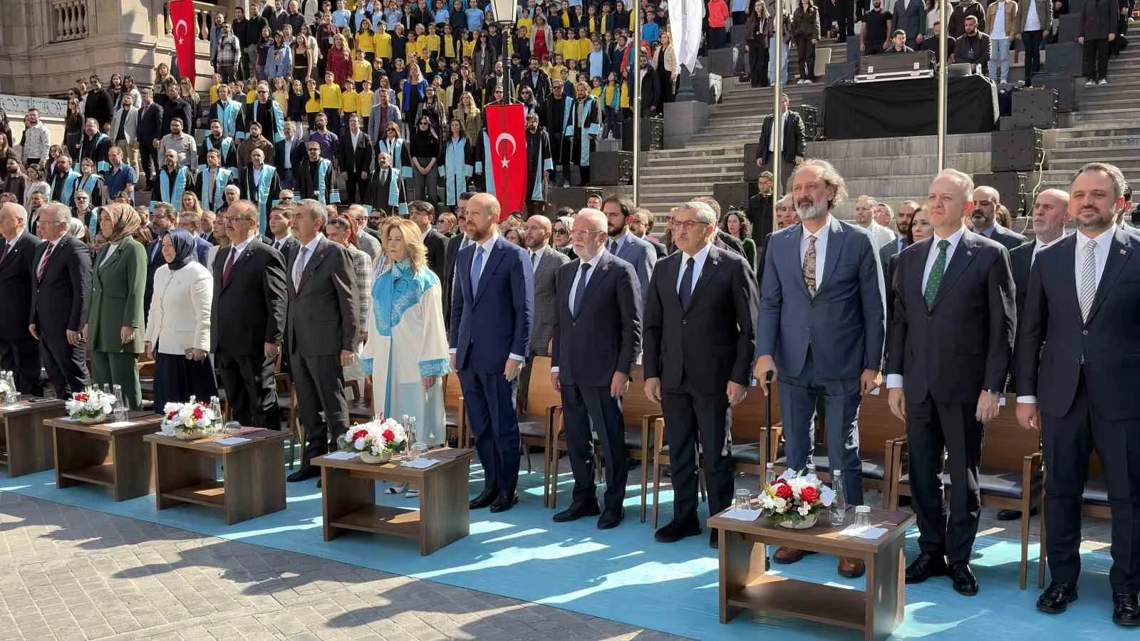 MİLLİ EĞİTİM BAKANI YUSUF TEKİN İLE İLİM YAYMA VAKFI MÜTEVELLİ HEYETİ BAŞKANI NECMEDDİN BİLAL ERDOĞAN, ANKARA MÜZİK VE GÜZEL SANATLAR ÜNİVERSİTESİ 2026-2027 AKADEMİK YILI AÇILIŞ TÖRENİ'NE KATILDI