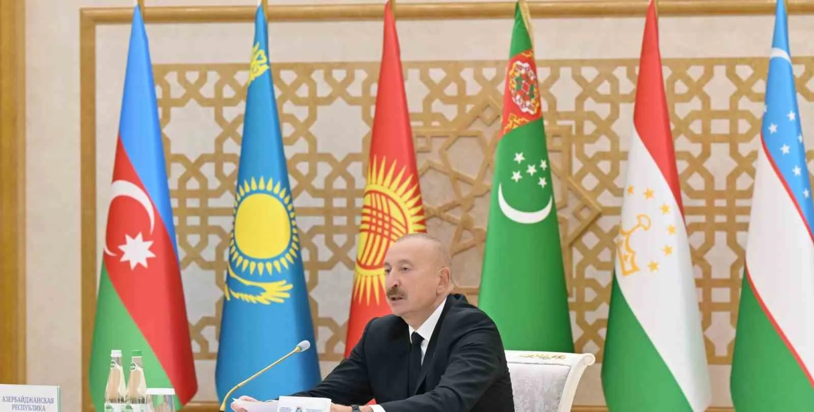 AZERBAYCAN CUMHURBAŞKANI ALİYEV: "HAZAR'IN HER İKİ KIYISINDAKİ ULAŞIM ALTYAPISI, ORTA ASYA'YI AZERBAYCAN'A VE ARDINDAN ULUSLARARASI PAZARLARA BAĞLAMAK İÇİN BÜYÜK ÖNEM TAŞIMAKTADIR"