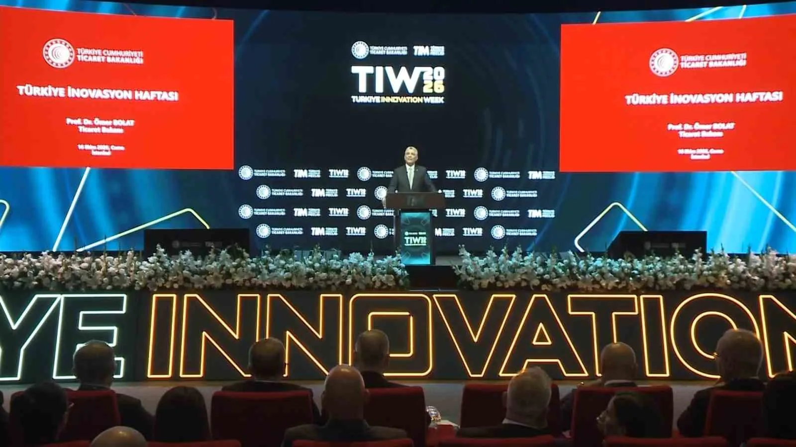 TİCARET BAKANI ÖMER BOLAT, TİCARET BAKANLIĞININ DESTEKLERİYLE DÜZENLENEN 13’ÜNCÜ TÜRKİYE İNOVASYON HAFTASI'NIN (TÜRKİYE INNOVATİON WEEK - TIW26) AÇILIŞ PROGRAMINA KATILDI.