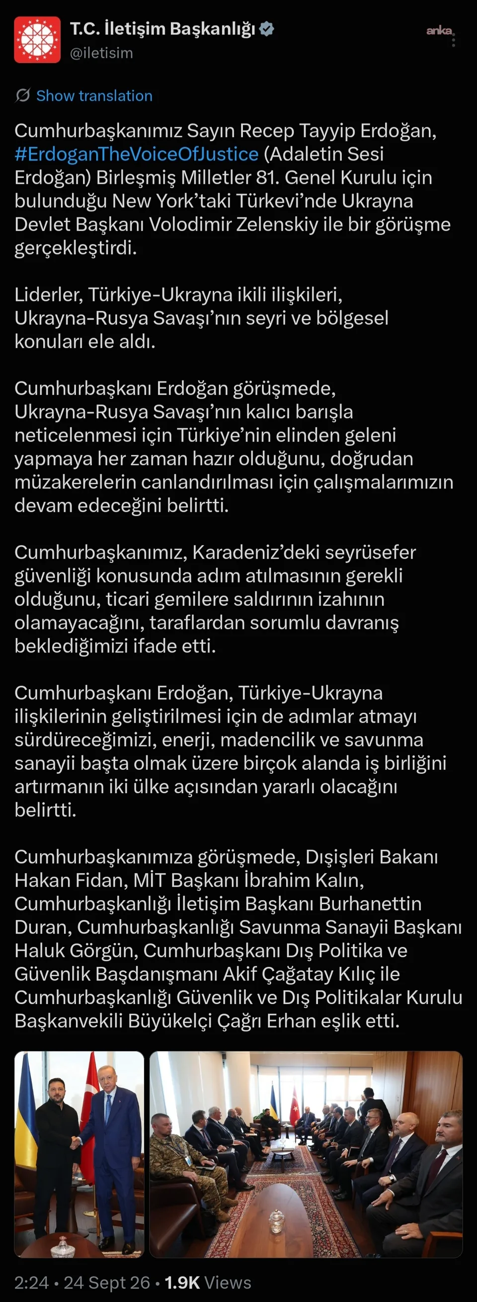 Recep Tayyip Erdoğan, Volodimir Zelenski ile görüştü — fotoğraf 2