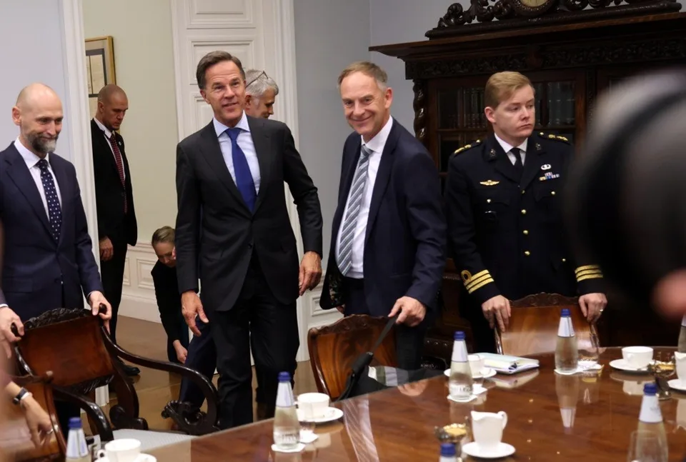 RESMİ BİR ZİYARET İÇİN ESTONYA'DA BULUNAN NATO GENEL SEKRETERİ MARK RUTTE, BAŞBAKAN KRİSTEN MİCHAL İLE GÖRÜŞTÜ. RUTTE VE MİCHAL, BAŞKENT TALLİNN'DE HÜKÜMET BİNASI STENBOCK EVİ'NDEKİ GÖRÜŞMENİN ARDINDAN ORTAK BASIN TOPLANTISI DÜZENLEDİ.