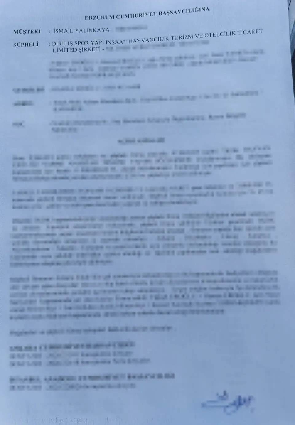 KOVANCILAR, ERZURUM, ANKARA VE İSTANBUL ANADOLU CUMHURİYET BAŞSAVCILIKLARINA SUNULAN SUÇ DUYURUSU DİLEKÇELERİNDE, ŞÜPHELİLER HAKKINDA YER ALAN İDDİALAR VE SORUŞTURMA DOSYA NUMARALARI YER ALDI.