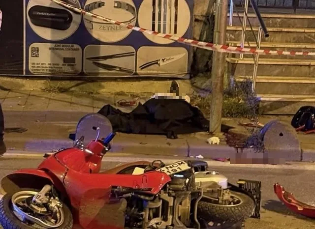 BEYKOZ’DA MOTOSİKLET DİREĞE ÇARPTI: 1 ÖLÜ