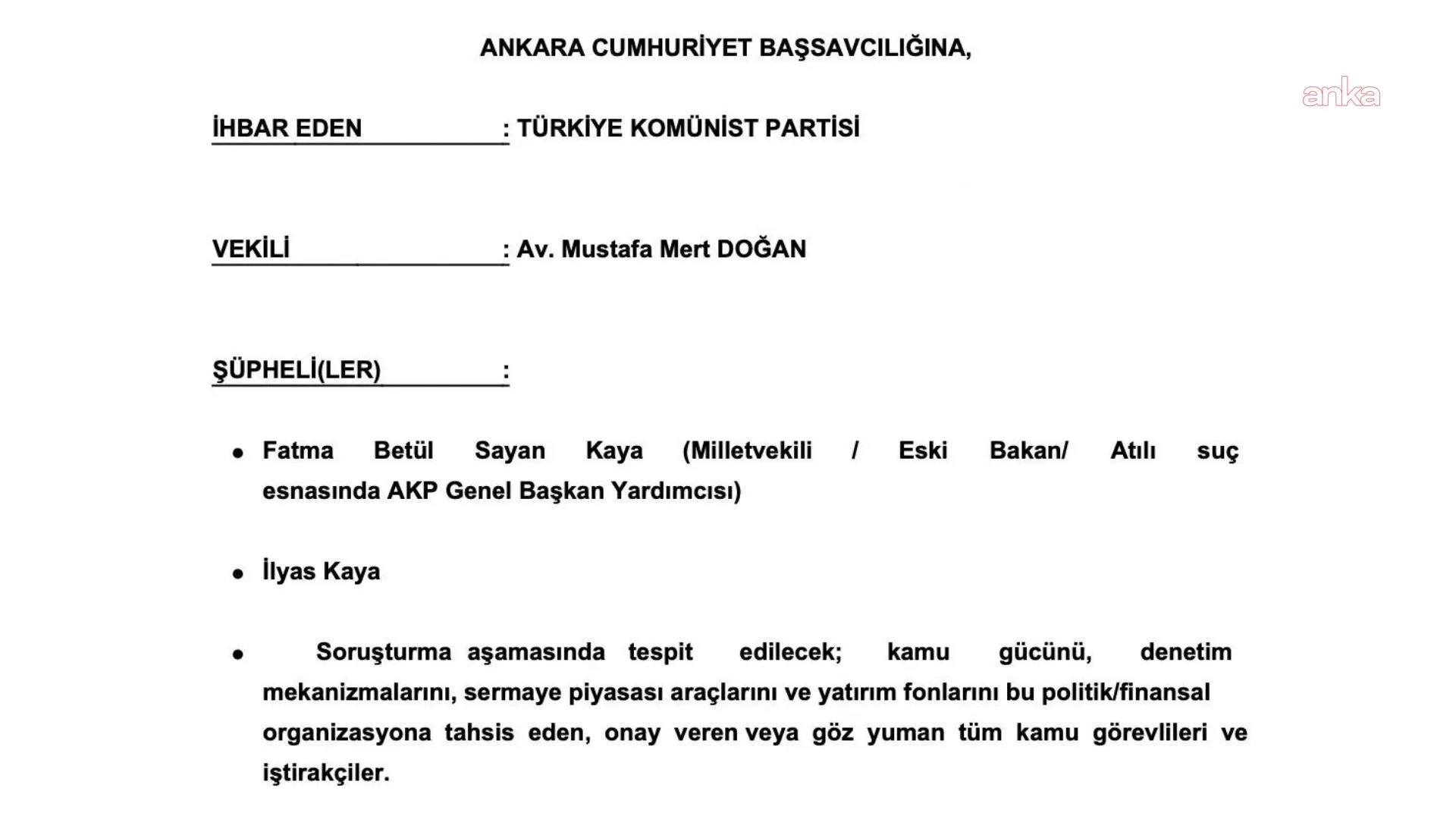 TKP, Fatma Betül Sayan Kaya hakkında suç duyurusunda bulundu — fotoğraf 2