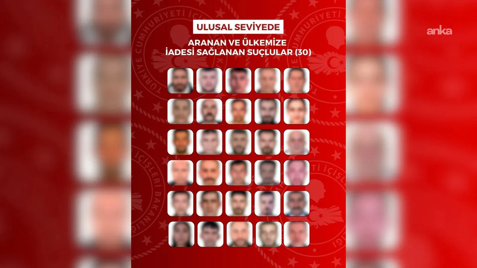 Kırmızı bültenle ve ulusal seviyede aranan 63 firari suçlu Türkiye'ye getirildi