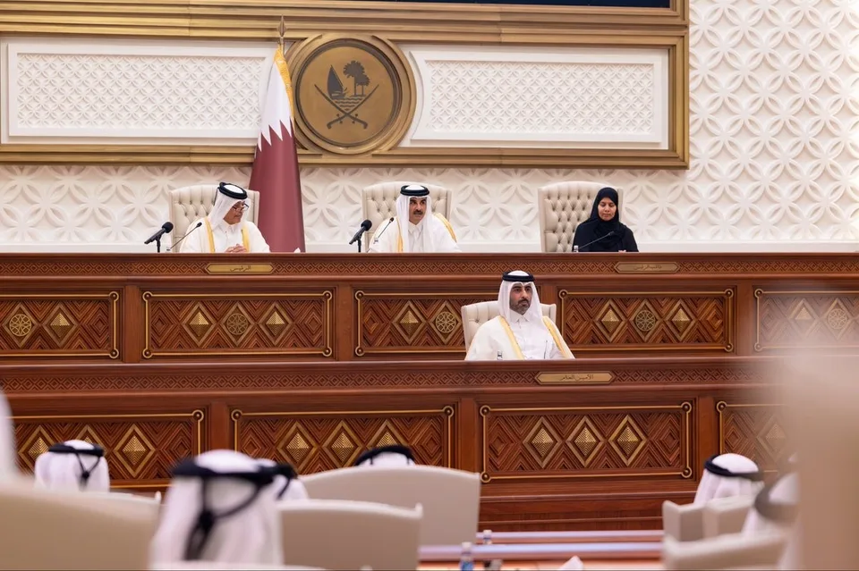 KATAR EMİRİ ŞEYH TAMİM BİN HAMAD AL THANİ, ŞURA MECLİSİ'NİN 55. DÖNEM AÇILIŞINDA KONUŞTU