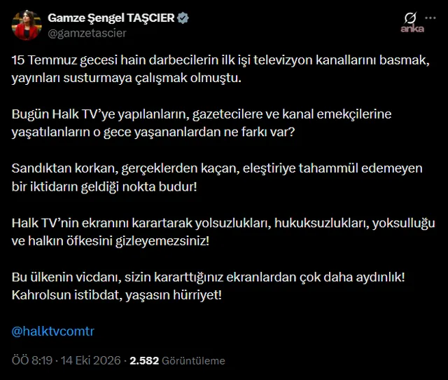 Halk TV’ye kayyım atandı... Gamze Taşcıer: “Halk TV’nin ekranını karartarak yolsuzlukları, hukuksuzlukları gizleyemezsiniz” — fotoğraf 2