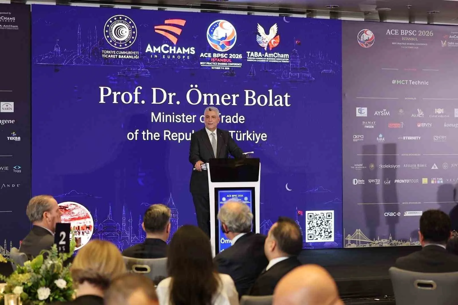 TİCARET BAKANI ÖMER BOLAT, TÜRK-AMERİKAN İŞADAMLARI DERNEĞİ (TABA) VE AMCHAMS İN EUROPE (ACE) TARAFINDAN DÜZENLENEN 2026 EN İYİ UYGULAMA PAYLAŞIMI KONFERANSI’NA KATILDI.