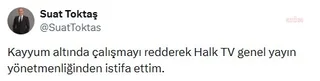 Suat Toktaş, Halk TV genel yayın yönetmenliğinden istifa etti — fotoğraf 2