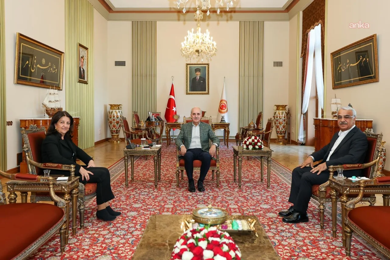 DEM Parti Heyeti, TBMM Başkanı Numan Kurtulmuş'la görüştü