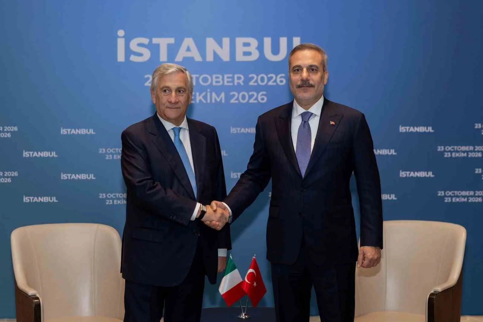 DIŞİŞLERİ BAKANI HAKAN FİDAN, DIŞİŞLERİ BAKANLARI TOPLANTISI İÇİN İSTANBUL’A GELEN İTALYA BAŞBAKAN YARDIMCISI VE DIŞİŞLERİ BAKANI ANTONİO TAJANİ İLE BİR ARAYA GELDİ.